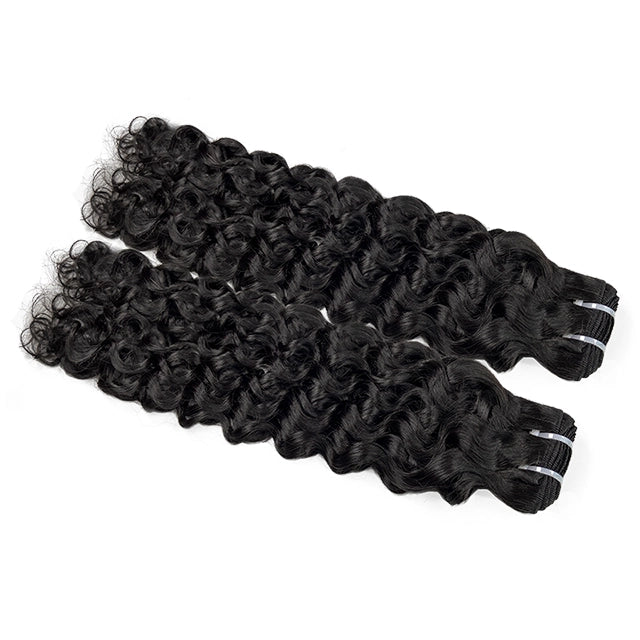 100% human hair brazilian water wave bundles