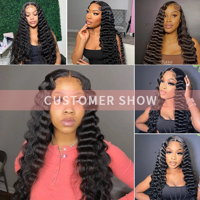 100% human hair brazilian deep wave bundles