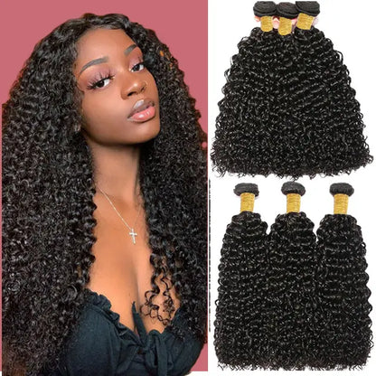 100% human hair brazilian deep curly bundles