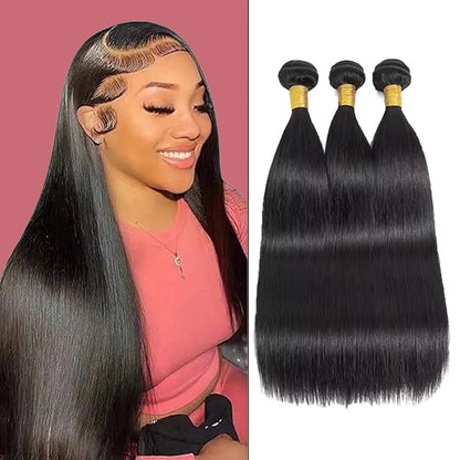 100% human hair brazilian straight bundles
