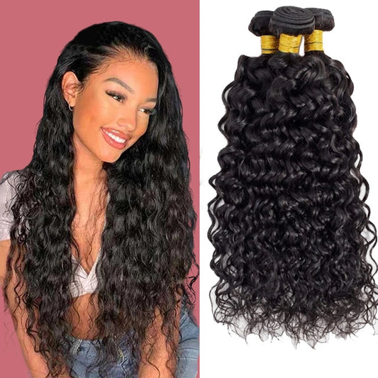 100% human hair brazilian natural wave bundles