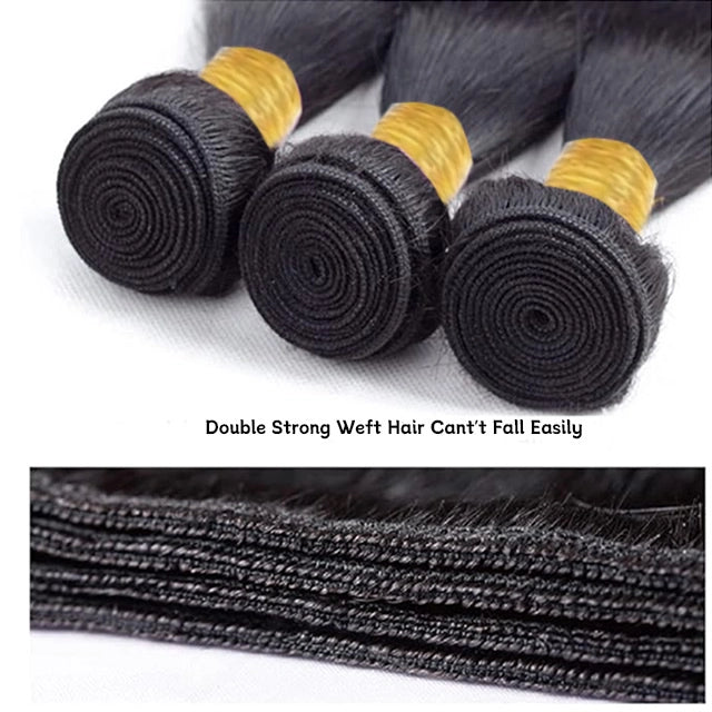 100% human hair brazilian straight bundles