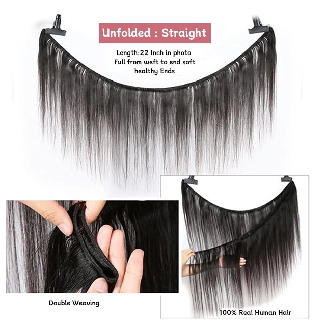 100% human hair brazilian straight bundles