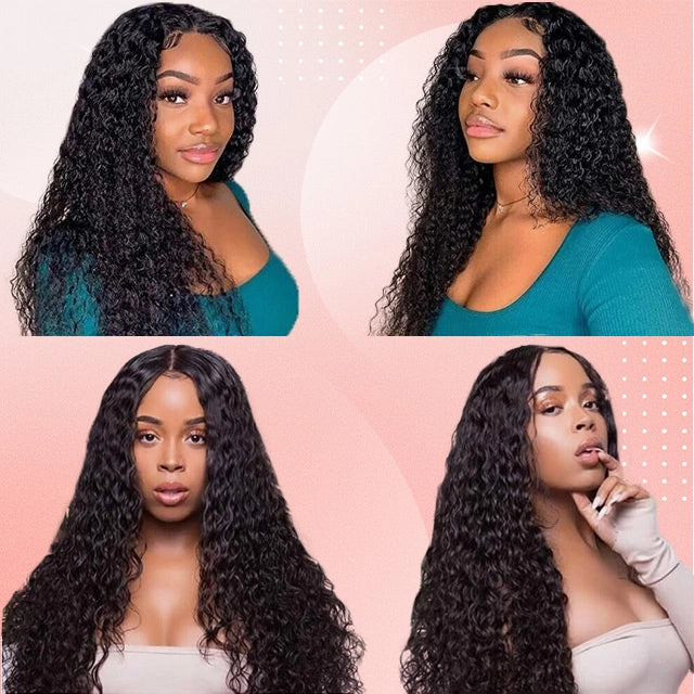 100% human hair natural wave natural black color double drawn bundles