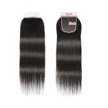 5x5 lace closure straight hair HD lace&Transparent lace