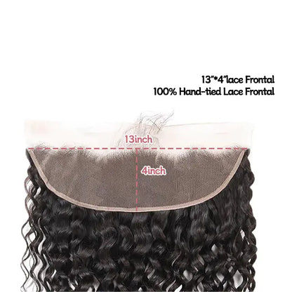 13x4 lace frontal water wave HD lace&Transparent lace