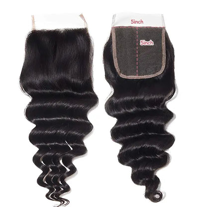 5x5 lace closure loose deep wave HD lace&Transparent lace