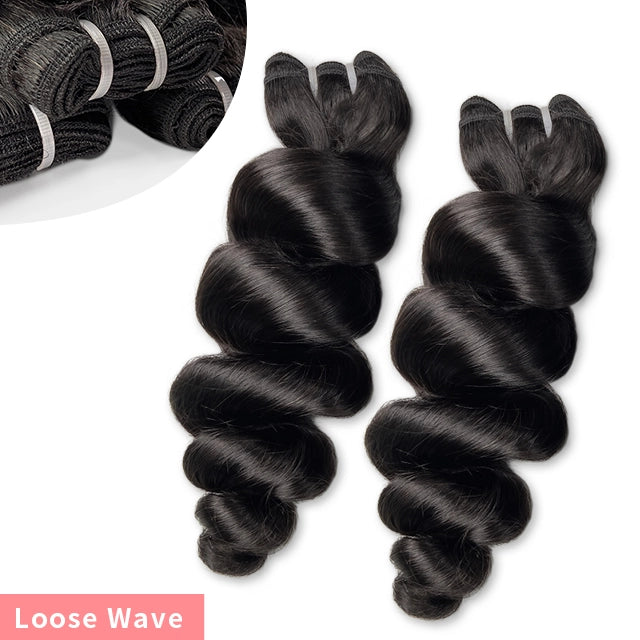 100% human hair brazilian loose wave bundles