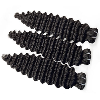 100% human hair brazilian deep wave bundles