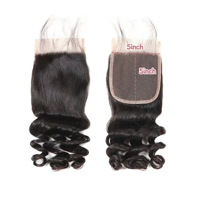 5x5 lace closure loose wave HD lace&Transparent lace