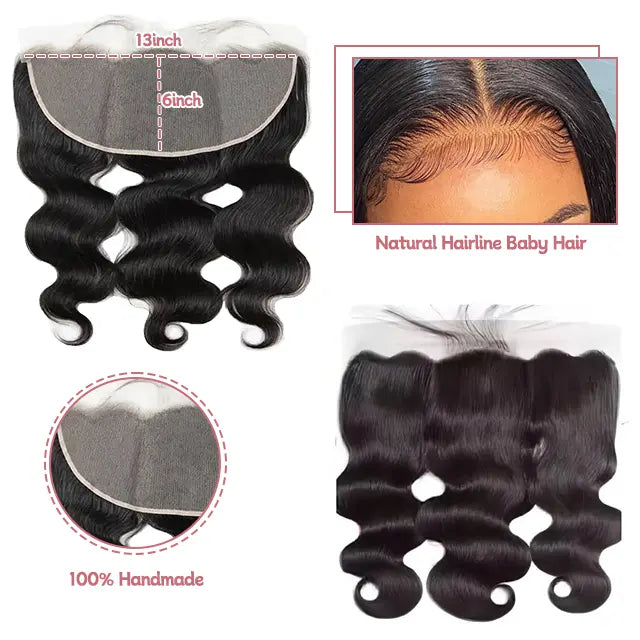 13x6 lace frontal body wave HD lace&Transparent lace