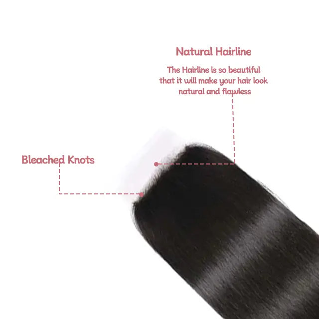 5x5 lace closure straight hair HD lace&Transparent lace