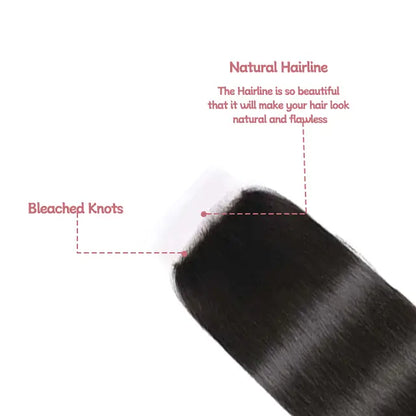 5x5 lace closure straight hair HD lace&Transparent lace