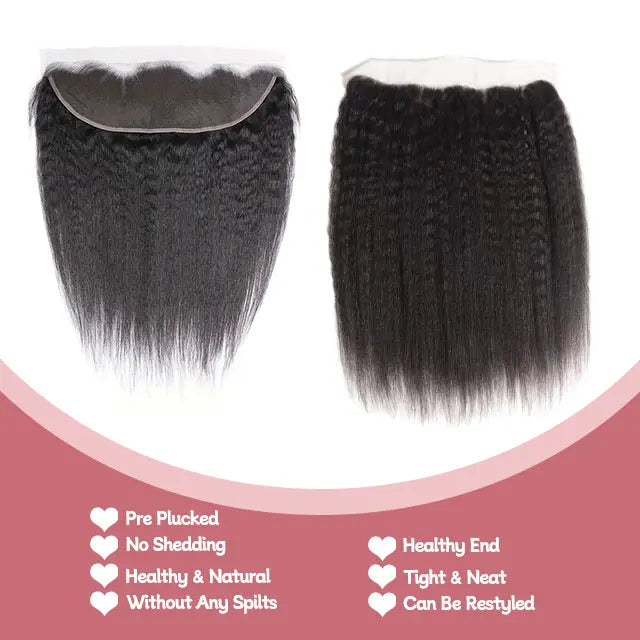13x4 lace frontal kinky straight HD lace&Transparent lace
