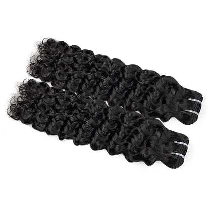 100% human hair brazilian water wave bundles