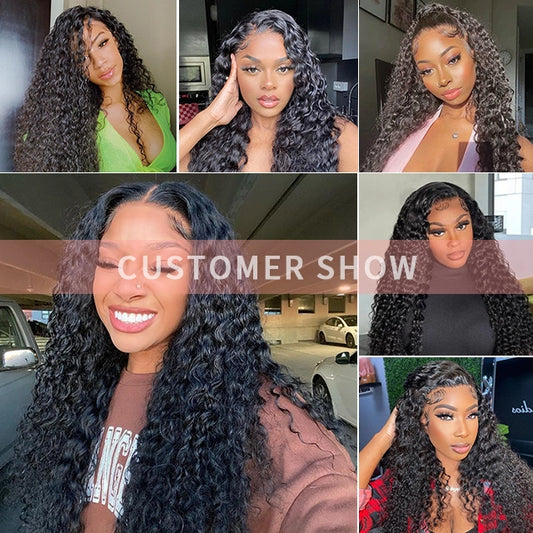 100% human hair brazilian water wave bundles