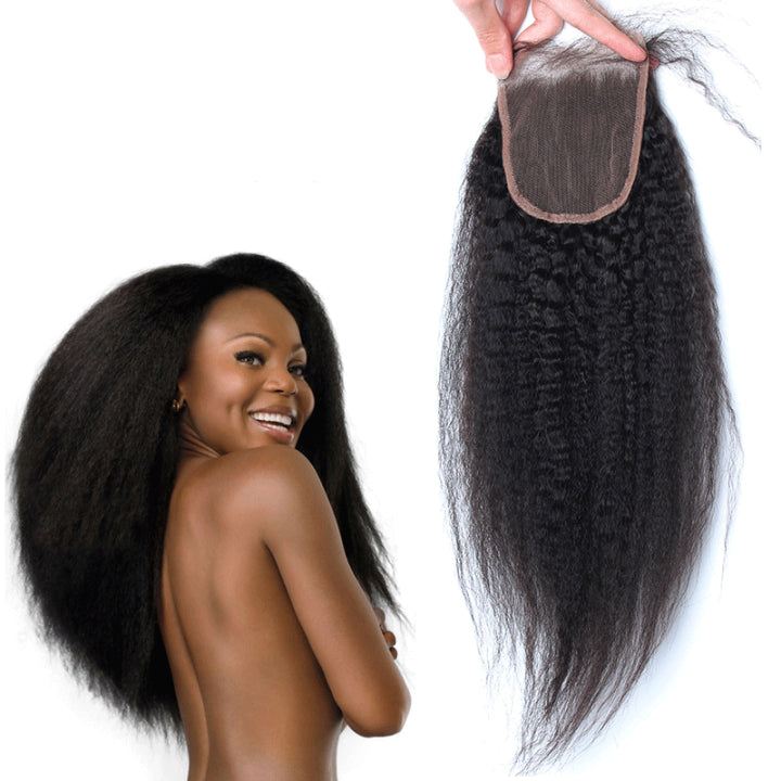 4x4 lace closure kinky straight HD lace&Transparent lace