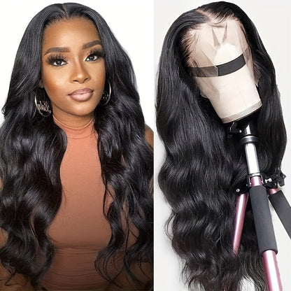 13x4 Full Frontal Natural Black Color Virgin 100% Human Hair Body Wave Wig
