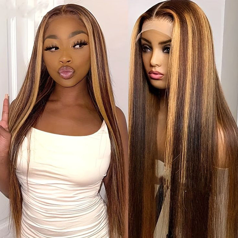 4x4 Virgin HumanHair Highlight Lace Wig