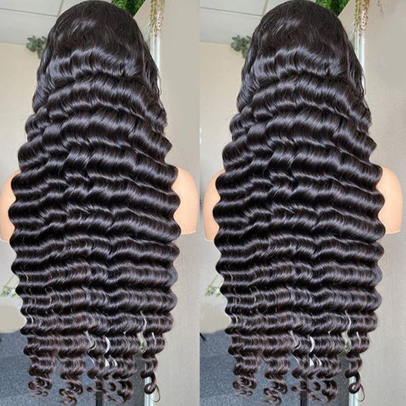 13X4 Virgin HumanHair Deep Wave Lace Front Wig