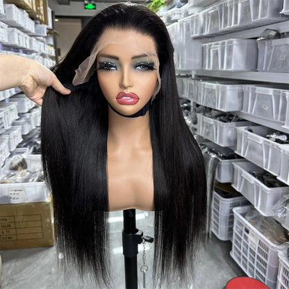 13x4 Full Frontal Natural Black Color Virgin 100% Human Hair Straight Wig