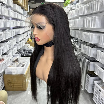 13x4 Full Frontal Natural Black Color Virgin 100% Human Hair Straight Wig