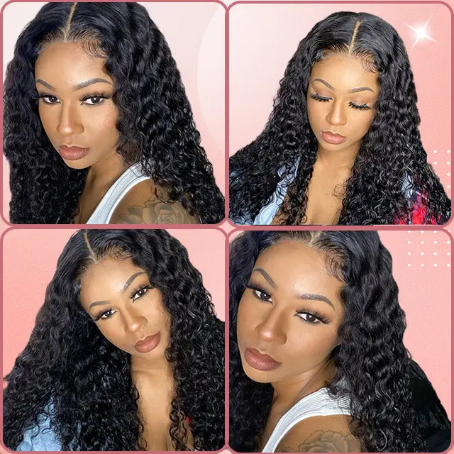 13x4 lace frontal water wave HD lace&Transparent lace