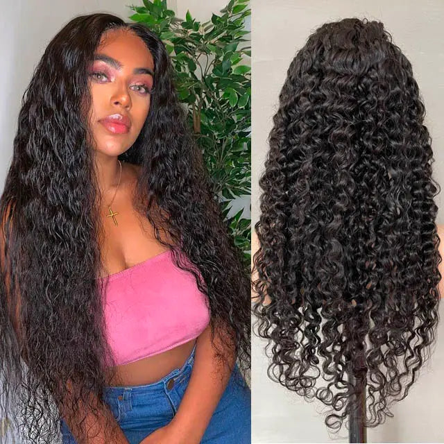 5x5 water wave closure wig