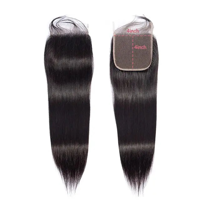 4x4 lace closure straight HD lace&Transparent lace
