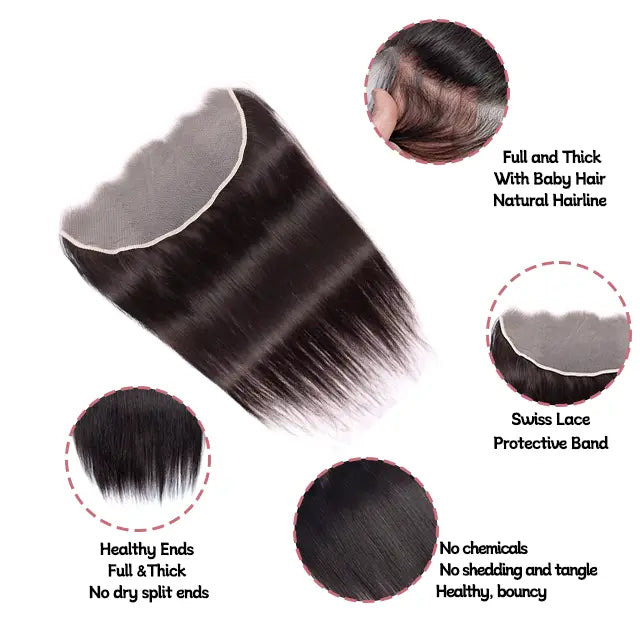 13x6 lace frontal straight HD lace&Transparent lace