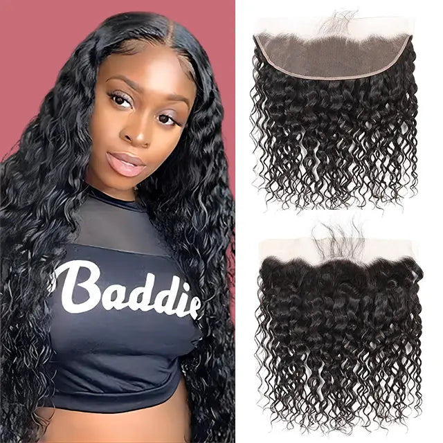 13x4 lace frontal water wave HD lace&Transparent lace