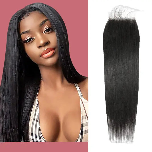 4x4 lace closure straight HD lace&Transparent lace