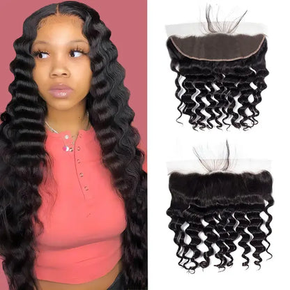 13x4 lace frontal loose deep wave HD lace&Transparent lace