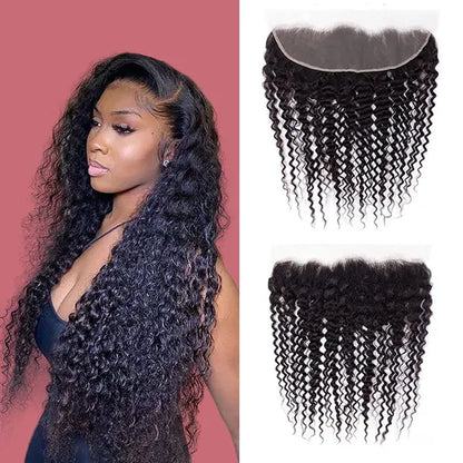 13x4 lace frontal deep curly HD lace&Transparent lace