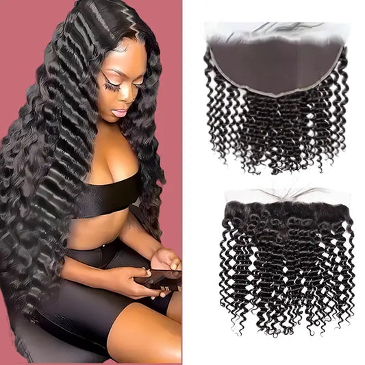 13x6 lace frontal deep wave HD lace&Transparent lace