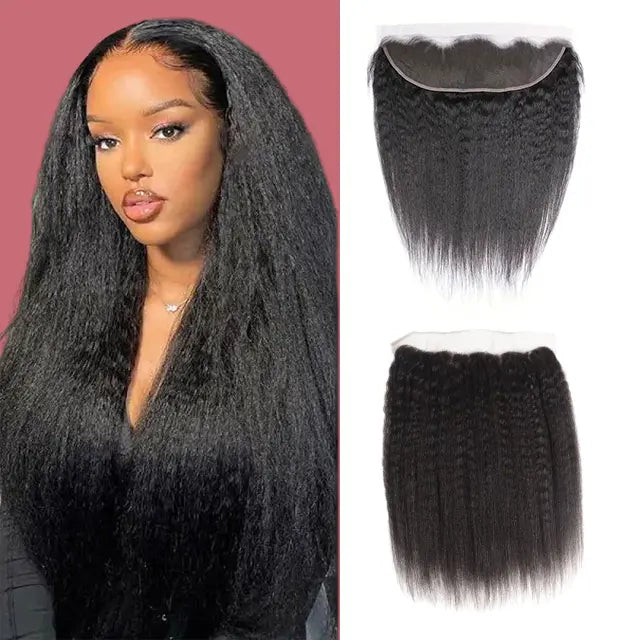 13x4 lace frontal kinky straight HD lace&Transparent lace