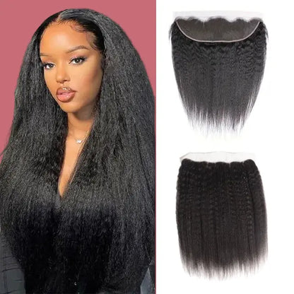13x4 lace frontal kinky straight HD lace&Transparent lace